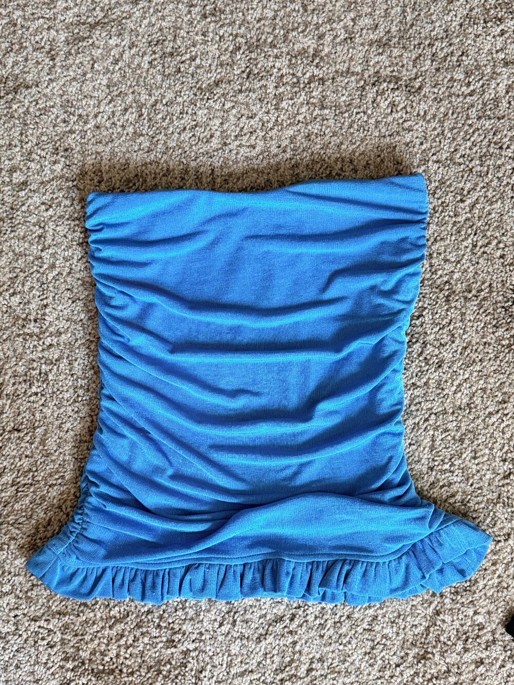 Shein tube top blue euc 6